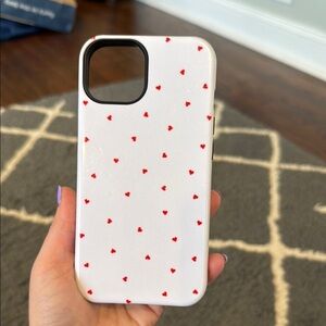 Casely White and Red Heart iPhone 13/14 Case